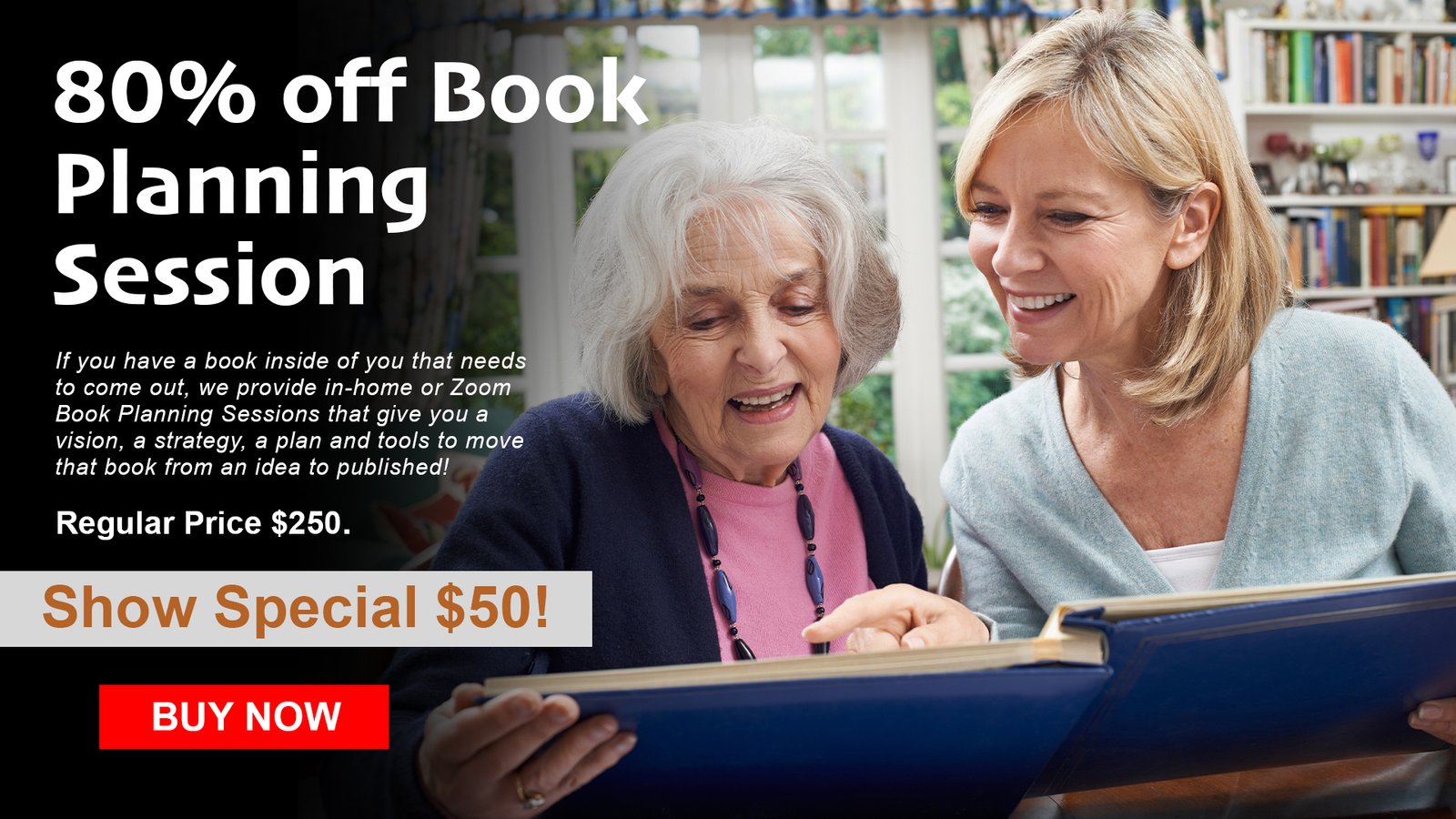 80% off Book Planning Session